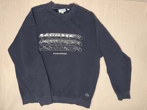Vintage Lacoste Men's Branded XL Crew neck Sweatshirt Long Sleeve, Navy Blue